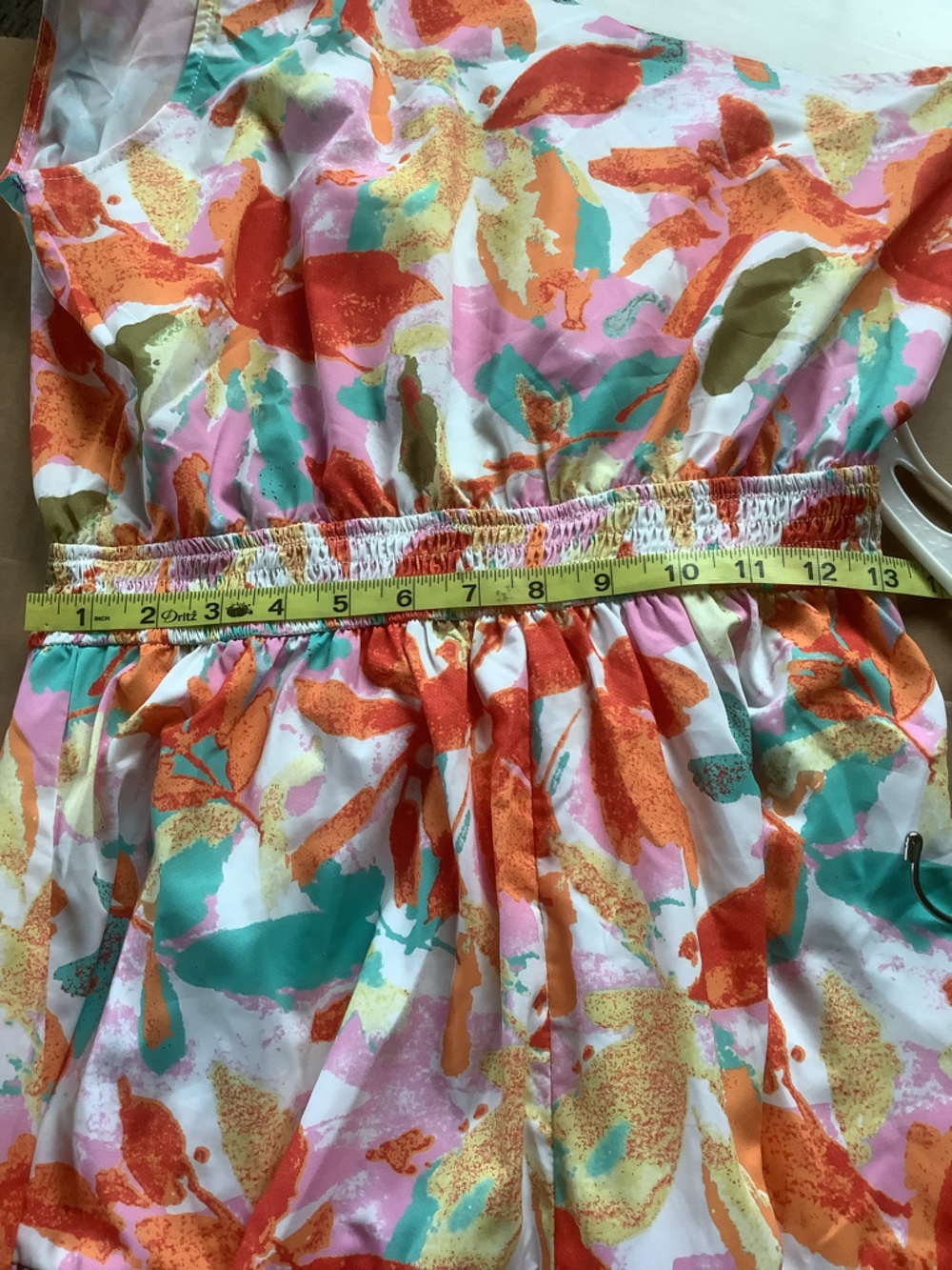 Cupshe One Shoulder Floral Swim Cover Up Dress Ruffle Hem Size M - Picture 9 of 9